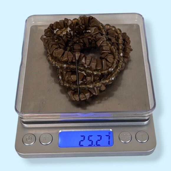 (2/$20) 5-Strand Brown Beaded Stretch Bracelet - Picture 3 of 3